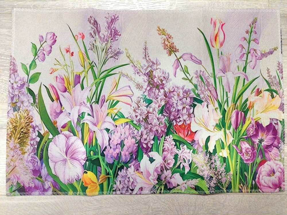 Kaunis Kynnysmatto/ vessan matto jarrupohjalla, Niittykukat - Image 3