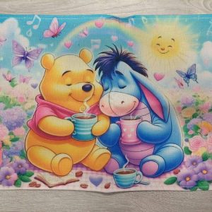 Pellavainen Nalle Puh -liina/ tabletti, Sateenkaaren taika