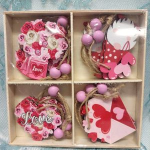 Suloinen Vanerikoriste Ystävälle tai rakkaalle, 3 kpl:n sekoitus