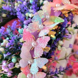 Kauniit kimaltelevat Glitter -hiusperhoset/ kukkaperhoset klipsillä, 4 kpl:n sekoitus