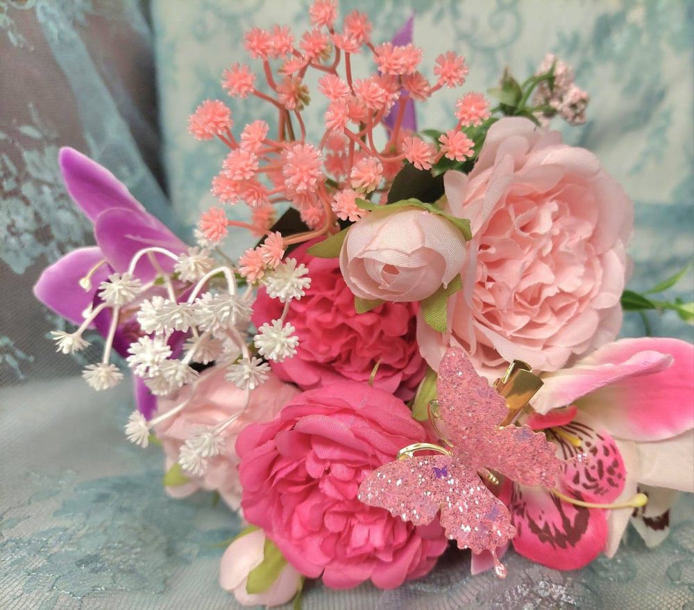 Kukkataiteilijan valmis Kestokukka-asetelma kaikilla ihanuuksilla, Vaaleanpunainen Unelma - Image 5