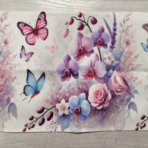 Kaunis pellavainen Liina/ Tabletti, Orkideat ja Perhoset