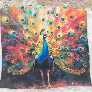 Kaunis, värikäs Riikinkukko-Huivi/ liina