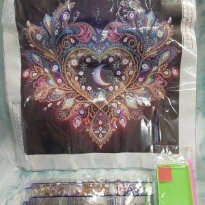 Upea Timanttihelmityö, Kristallisydän, 30 x 30 cm