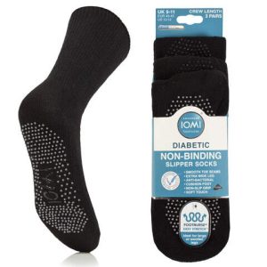 Diabetes-sukka jarrupohjalla, 3 paria, koko 37-42 tai 43-45