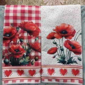 Kaunis Käsipyyhe, Unikot, 2 kpl
