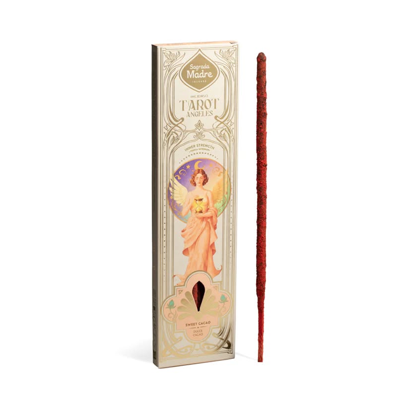 Sagrade Madre Tarot Angels -Suitsukkeet, Sisäinen voima, Kaakao, 6 kpl isoa Suitsuketta + 2 kpl Enkelikorttia -Lahjapakkaus, Itseluottamus, emotionaalisuus, maadoittuminen, tasapaino - Image 7