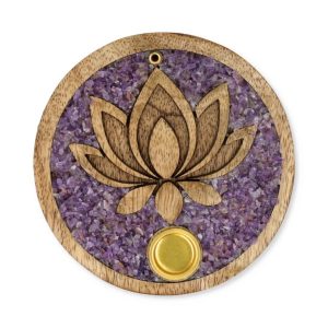 Suitsuketeline Mangopuusta, Ametisti ja Lotus -symboli