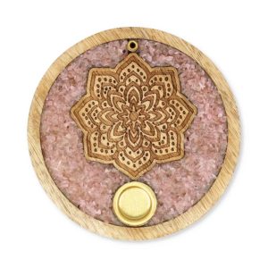 Suitsuketeline Mangopuusta, Ruusukvartsi ja Mandala -symboli