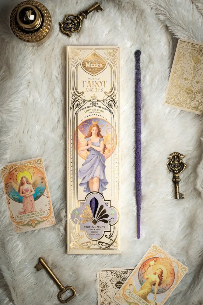 Sagrade Madre Tarot Angels -Suitsukkeet, Henkinen opas, Tropiikin hedelmät, 6 kpl isoa suitsuketta + 2 kpl Enkelikorttia -Lahjapakkaus, Ilo ja luovuus, positiivisuus - Image 2