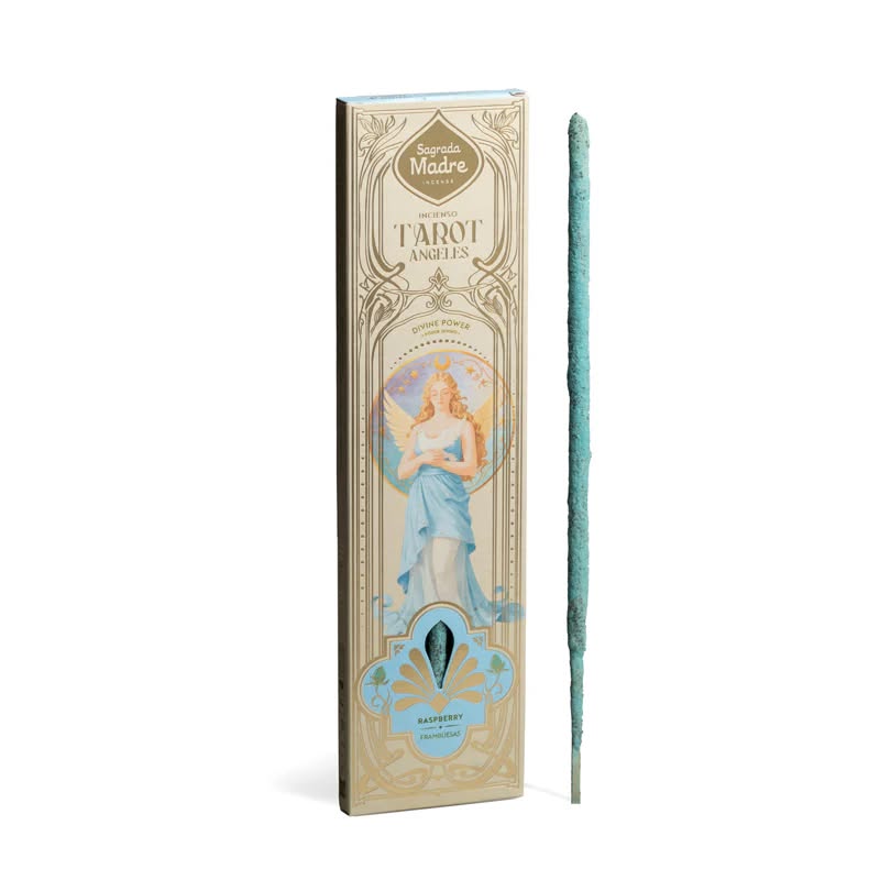 Sagrade Madre Tarot Angels -Suitsukkeet, Jumalallinen voima, Vadelma, 6 kpl isoa suitsuketta + 2 kpl Enkelikorttia -Lahjapakkaus, positiivisuus, mielialan kohottaminen, nautinto - Image 7