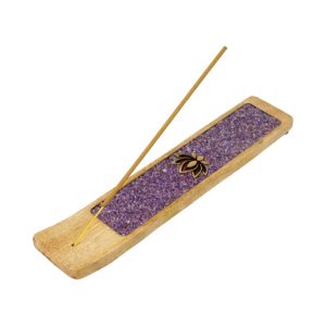 Suitsuketeline Mangopuusta, Ametisti ja Lotus -symboli