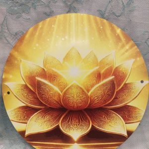 Tunnelmallinen Taulu/ alunen, Kultainen Lotus, 20 cm