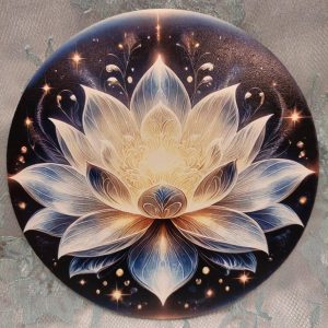 Tunnelmallinen Taulu/ alunen, Valoa loistava Lotus, 20 cm
