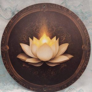Mystinen Taulu/ alunen, Lotus ja valo, 18 cm