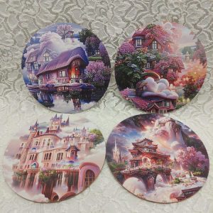 Lasinaluset, Fantasia-linnat, 4 kpl