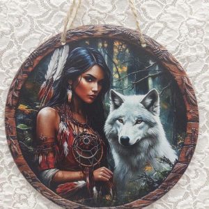 Mystinen Taulu/ alunen, Intiaani-elämää, 13 cm