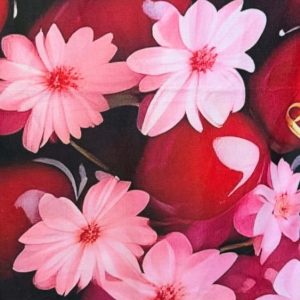 Iso, kaunis ja pehmeä Rantapyyhe/ Kylpypyyhe, Makeat Kirsikat, 160 x 80 cm