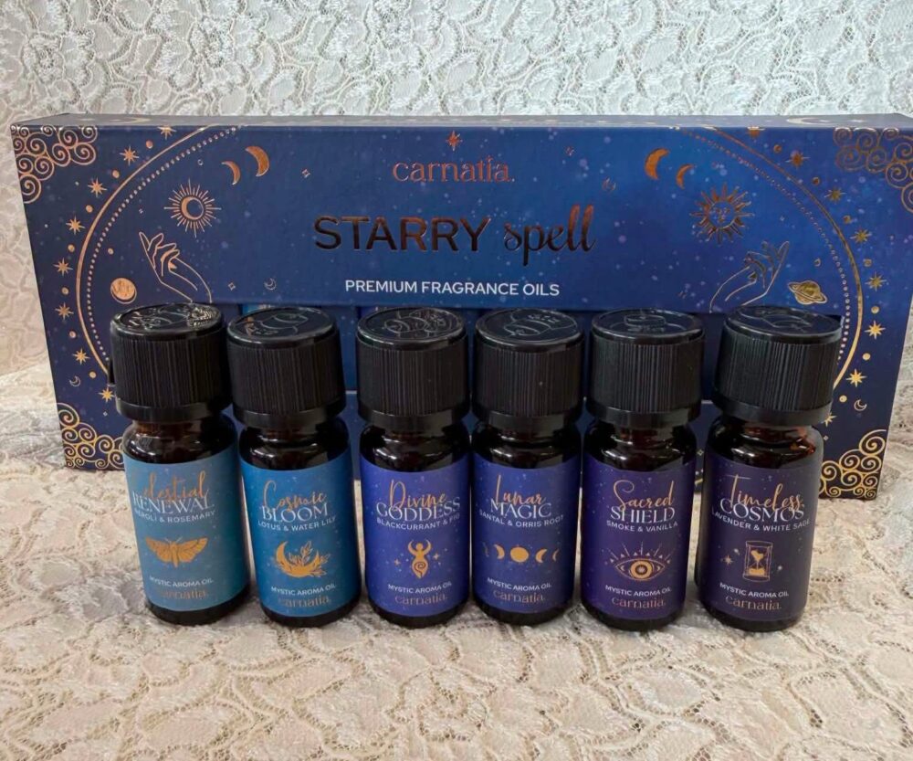 Korkealaatuinen luontainen Tuoksuöljysetti, Carnatia Starry Spell, Lahjapakkaus, 6 kpl - Image 2