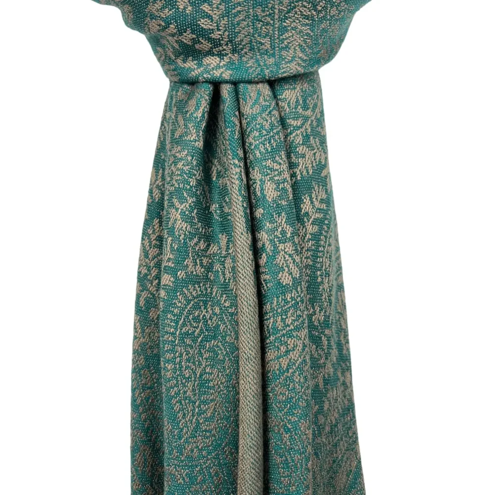 Marokon iso Pashmina-huivi, Petroli - Image 2