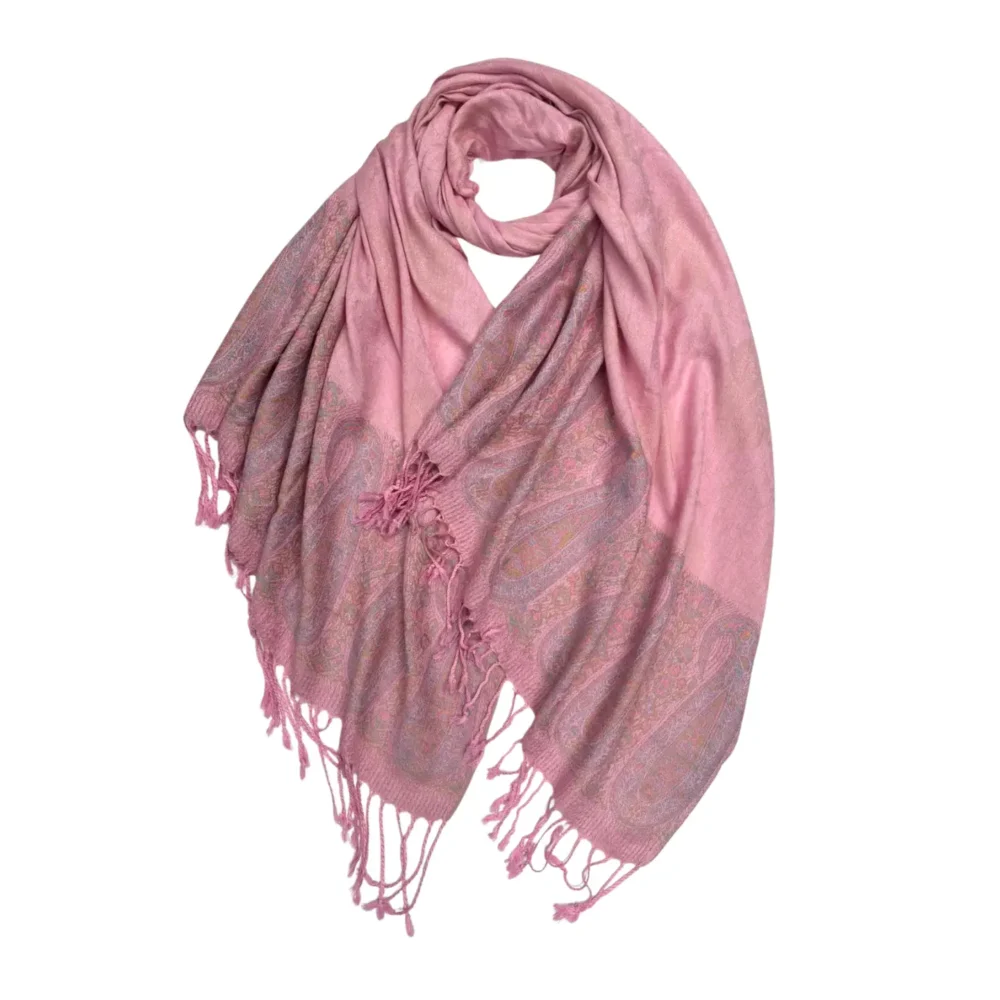 Marokon iso Pashminahuivi, vaaleanpunainen