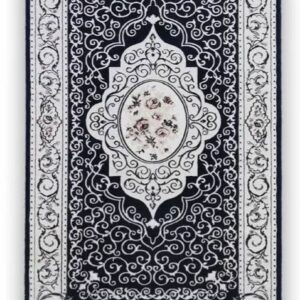 Marokon Käytävämatto, sininen, Diamond, kauniit Ruusukuviot ja itämaiset koristeet, 80 x 250 cm