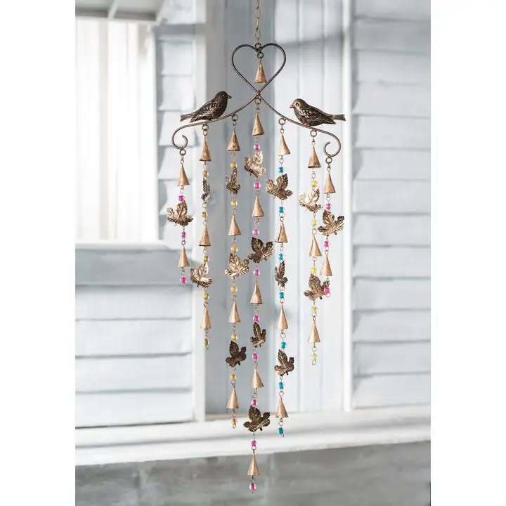 Isokokoinen ja näyttävä käsintehty Lintu -Tuulikello, 86 cm - Image 14
