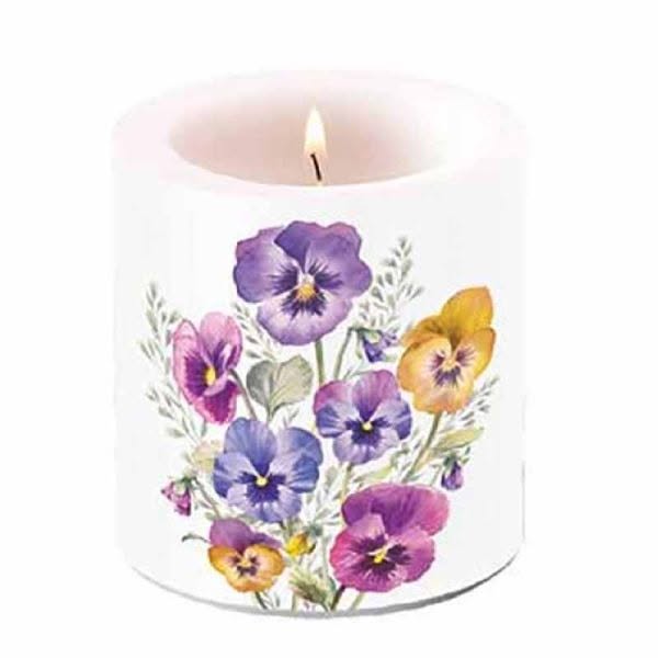 Taidekynttilä "Orvokkini tummasilmä", 10 cm - Image 3