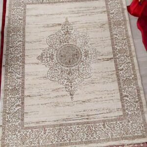 Perinteinen Marokon matto, Ahira, vaalea/ beige itämaisella koristuksella, 200 x 150 cm