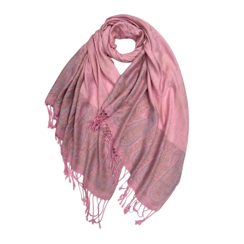 Marokon iso Pashminahuivi, vaaleanpunainen - Image 3