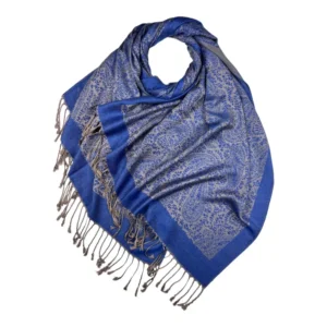 Marokon iso Pashmina-huivi, kuninkaallisen sininen