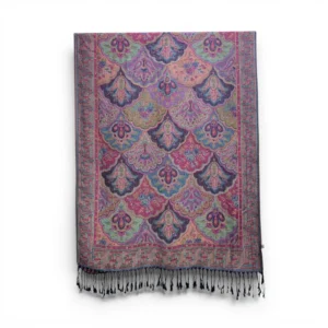 Marokon iso Pashminahuivi, lila-pinkki, koristeet