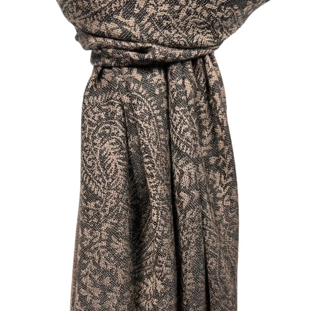 Marokon iso Pashmina-huivi, musta/ kuparinruskea - Image 2