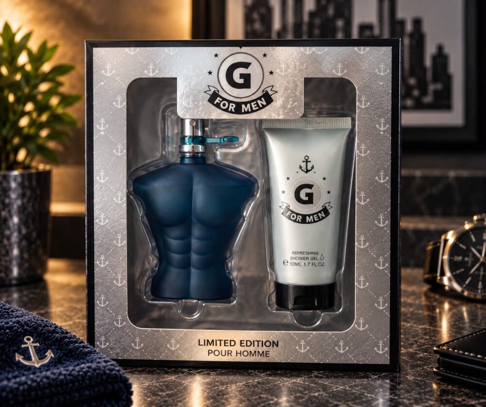 Itämainen G for Men -Lahjapakkaus: Parfyymi + Partavoide