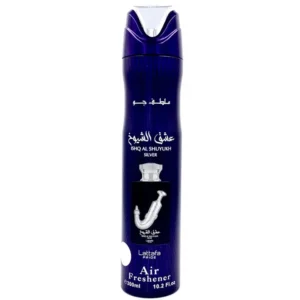 Itämainen Lattafa Pride Ishq Al Shuyukh Silver -Air Freshener -Huonetuoksu, 300 ml