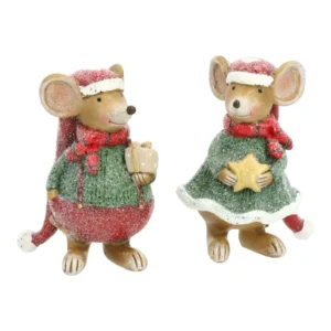 Tyylikäs Jouluhiiri-pariskunta, 9 cm, 2 kpl