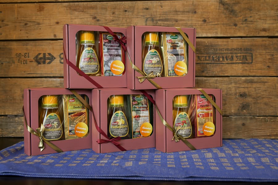 Kinuski-makuhunaja 250 g + Hehkuva Karpalo-Kinuskitee 60 g -Lahjapakkaus - Image 4