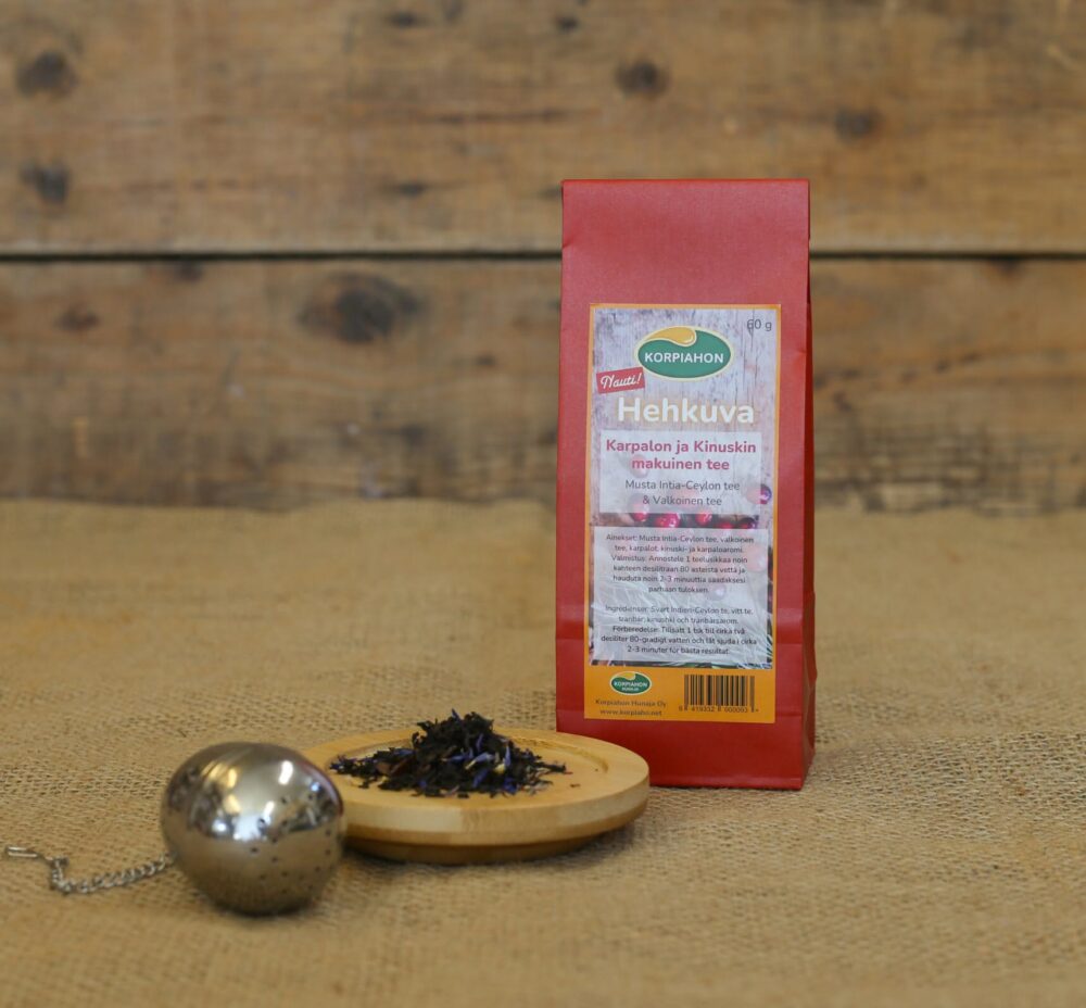 Kinuski-makuhunaja 250 g + Hehkuva Karpalo-Kinuskitee 60 g -Lahjapakkaus - Image 3