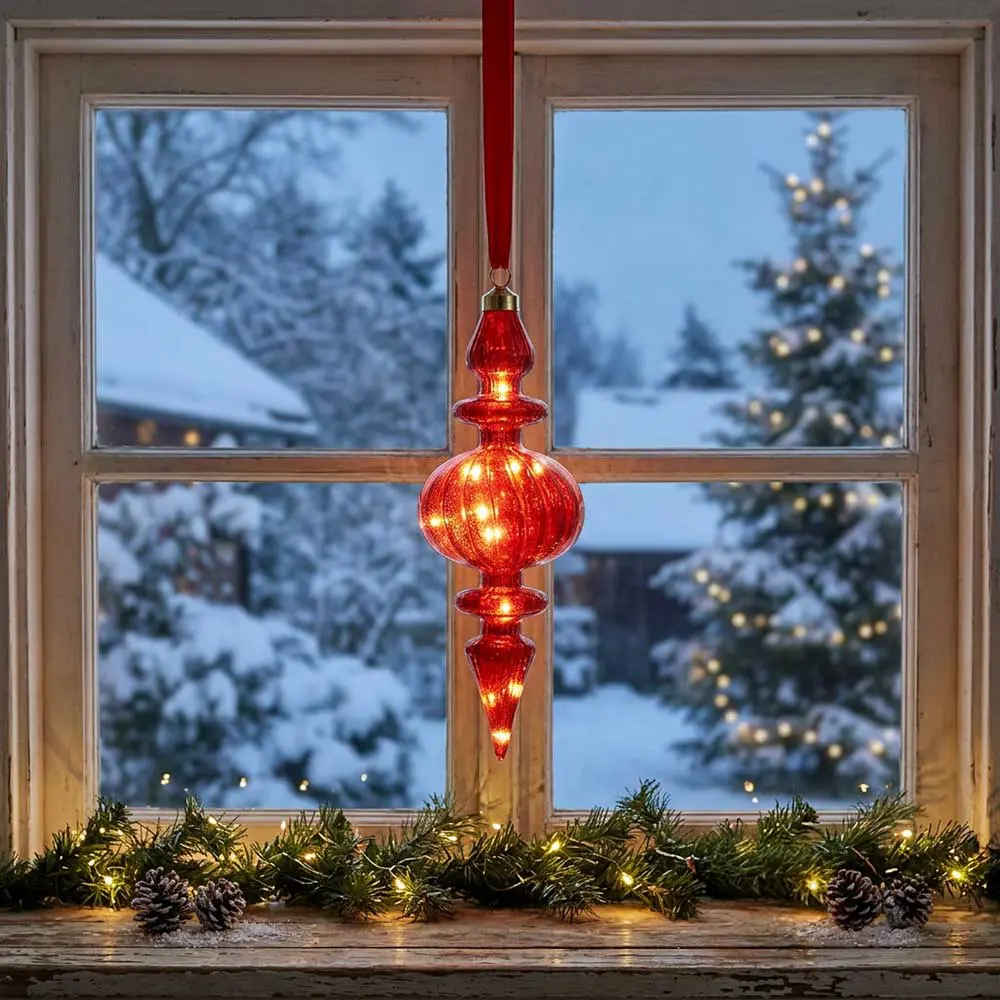 Näyttävä, Led-Valokoriste, Royal Punainen, 27 cm