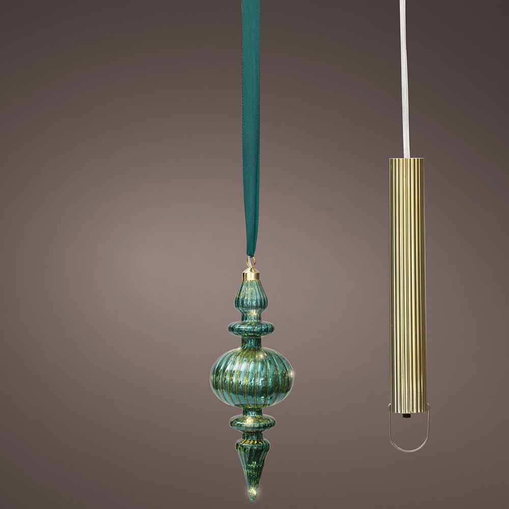 Näyttävä Led-Valokoriste, Royal, turkoosi, 27 cm - Image 2