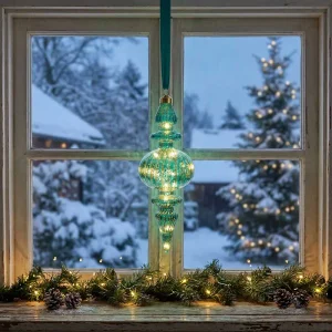 Näyttävä Led-Valokoriste, Royal, turkoosi, 27 cm