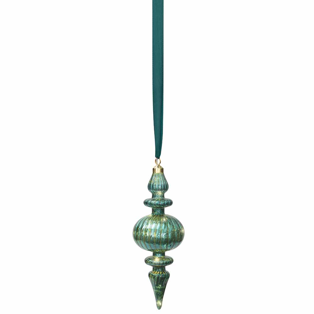 Näyttävä Led-Valokoriste, Royal, turkoosi, 27 cm - Image 3