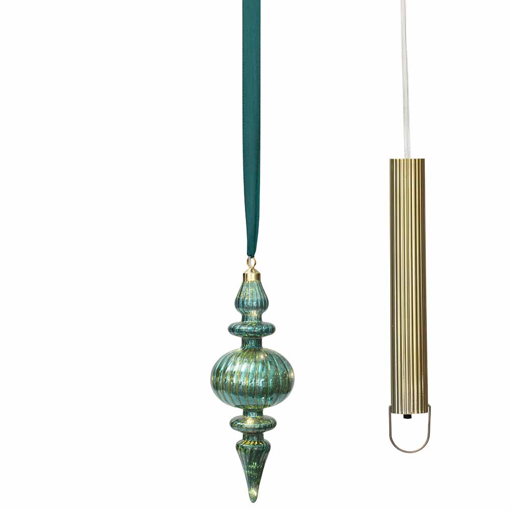 Näyttävä Led-Valokoriste, Royal, turkoosi, 27 cm - Image 4
